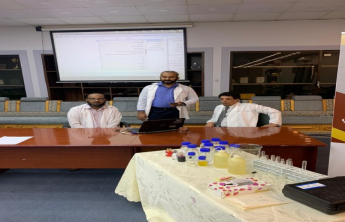 كلية الآداب والعلوم تحتفي بالأسبوع العربي للكيمياء بالتعاون مع ادارة التعليم